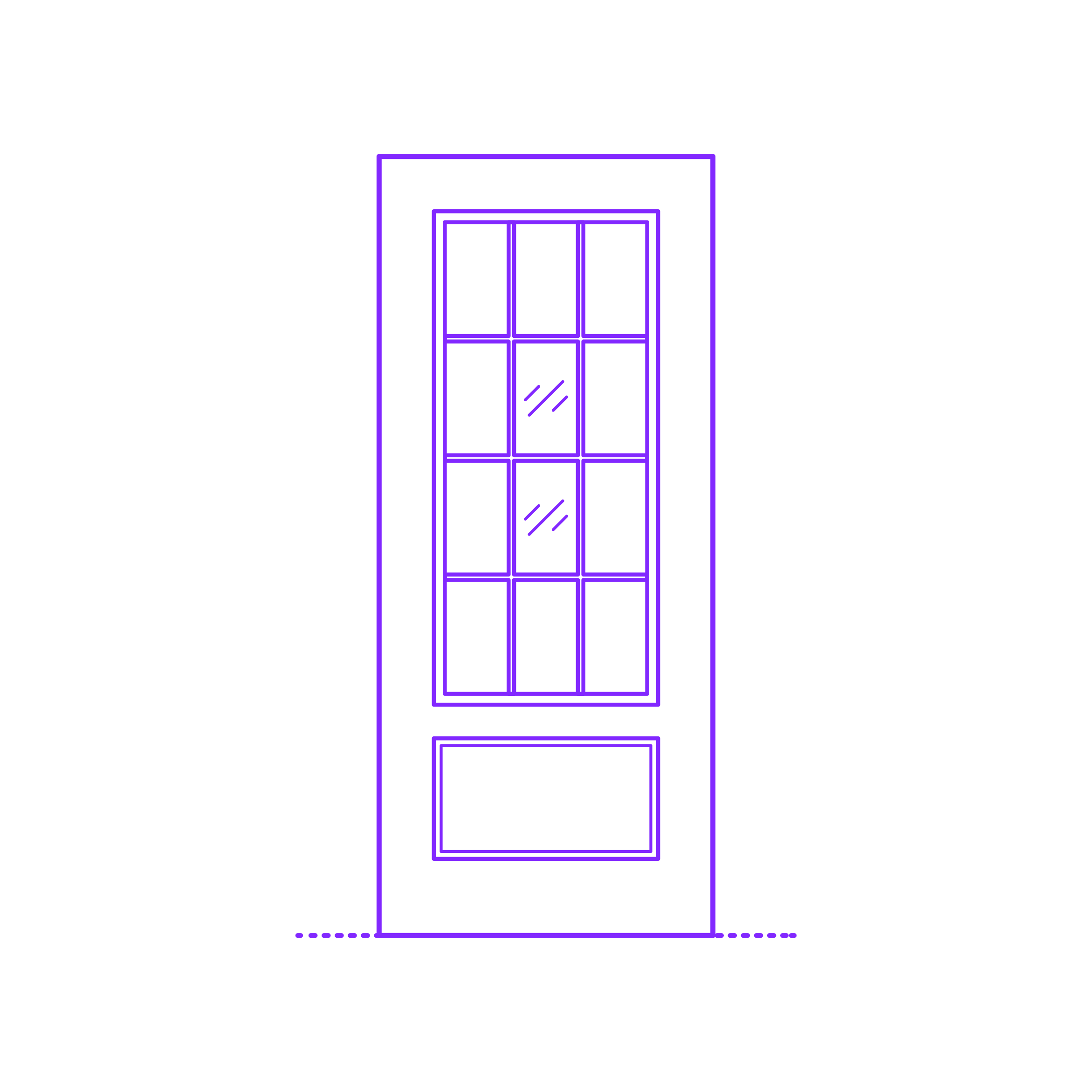 Buildings Exterior Doors Lite Entry Door 2 Panels Grid 12 Tracing Svg Vector Free Vectors
